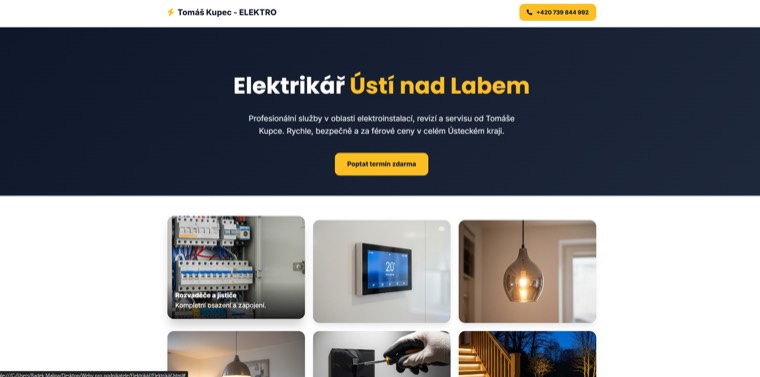 Náhled webu Elektrikář