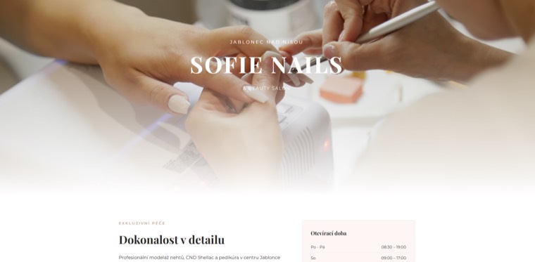 Náhled webu Nehtové studio