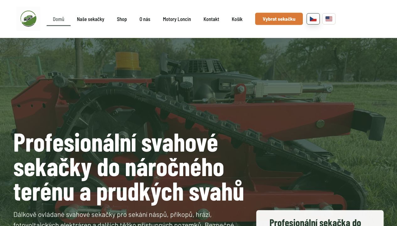 Náhled hlavní strany webu svahovesekacky.eu