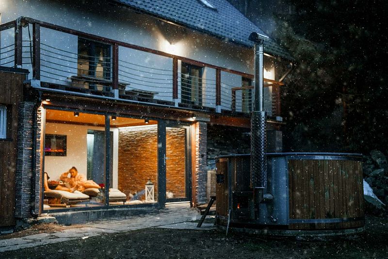 Exteriér Medvědí chaty v Beskydech
